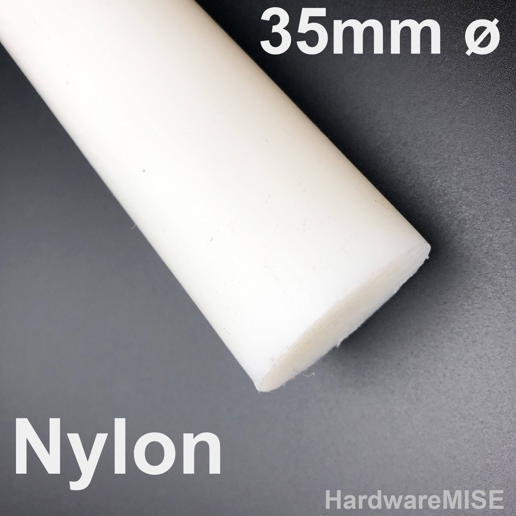 Nylon Rod Ivory White Color 35mm Diameter Malaysia Ready Stock